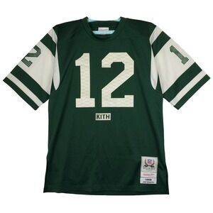 KITH Joe Namath New York Jets‎ Mitchell & Ness NFL Large Jersey Green #12 New